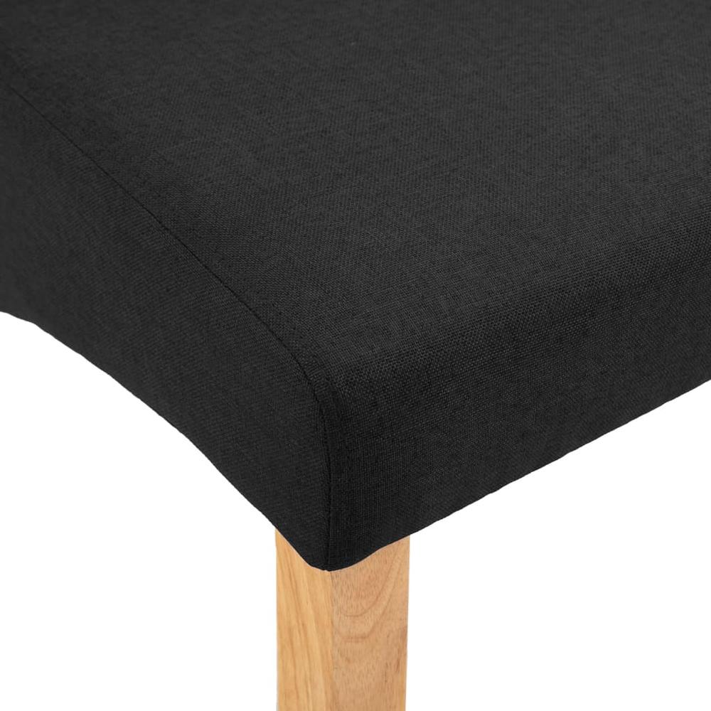vidaXL Dining Chairs 2 pcs Black Fabric, 249279. Picture 7