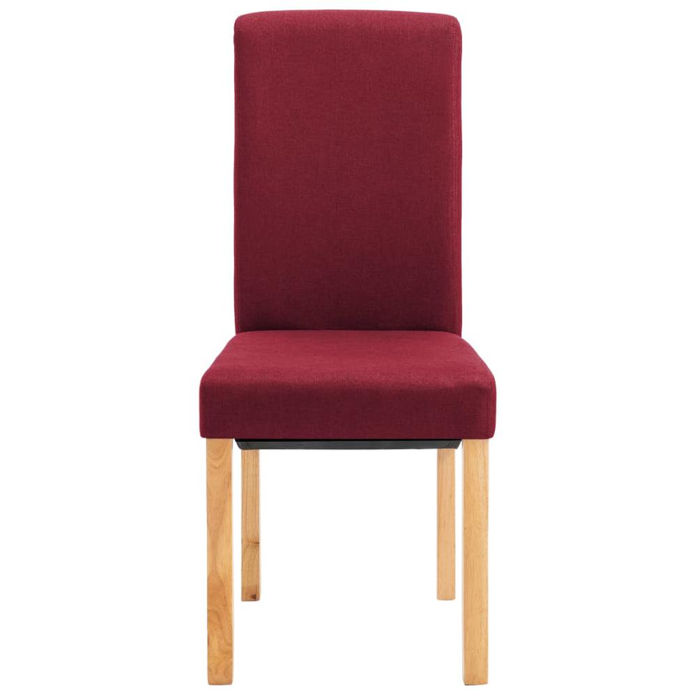 vidaXL Dining Chairs 4 pcs Red Fabric, 249284. Picture 4