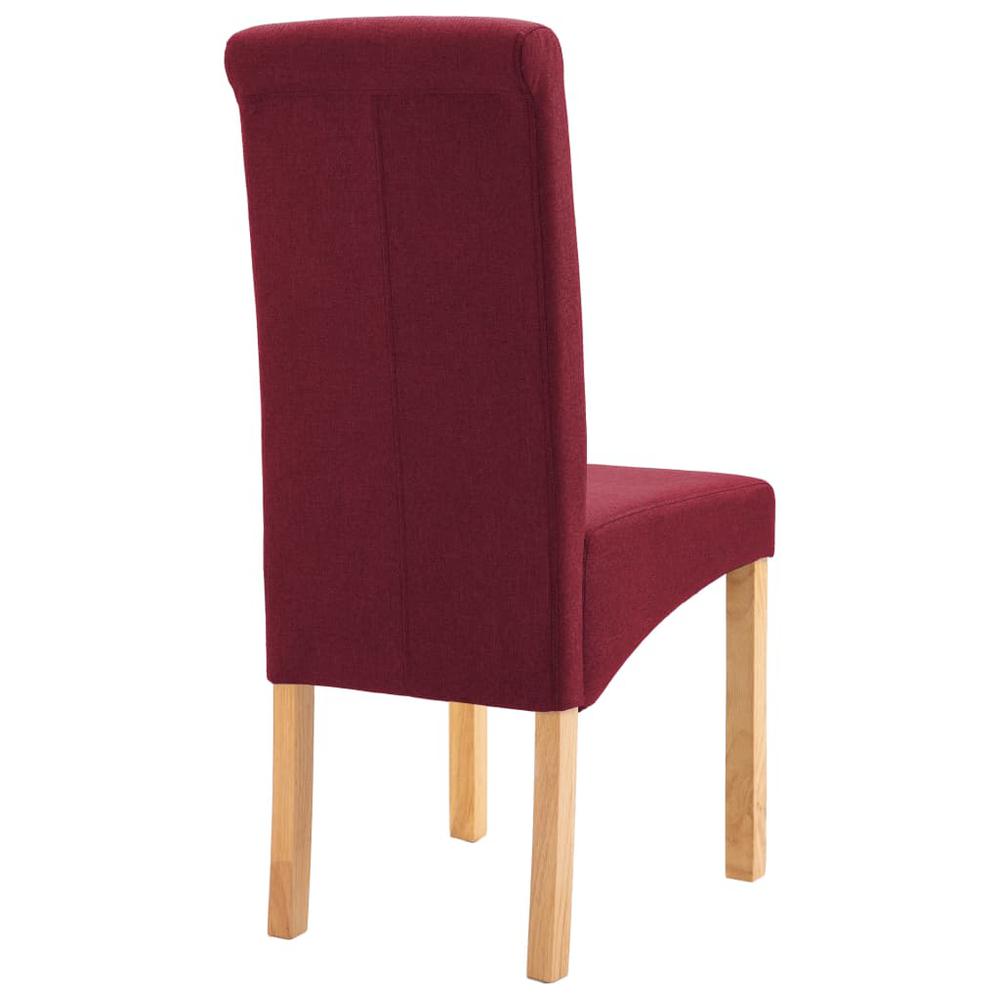 vidaXL Dining Chairs 4 pcs Red Fabric, 249284. Picture 6