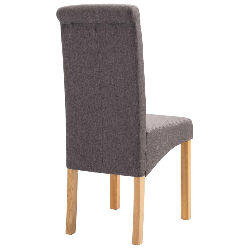 vidaXL Dining Chairs 2 pcs Taupe Fabric, 249285. Picture 6
