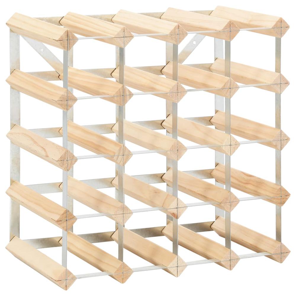 Wine Rack for 20 Bottles Solid Pinewood. Picture 1