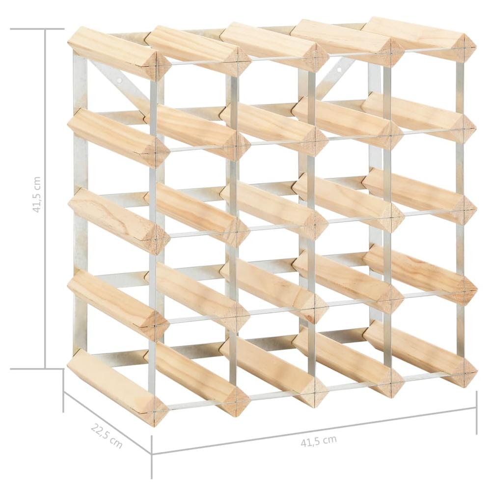 Wine Rack for 20 Bottles Solid Pinewood. Picture 4