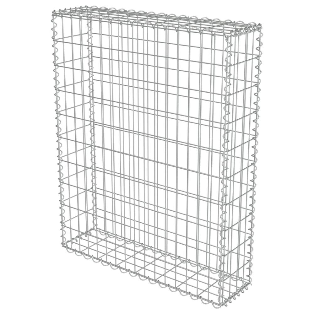 vidaXL Gabion Wall with Covers Galvanized Steel 31.5"x7.87"x39.4", 143577. Picture 2