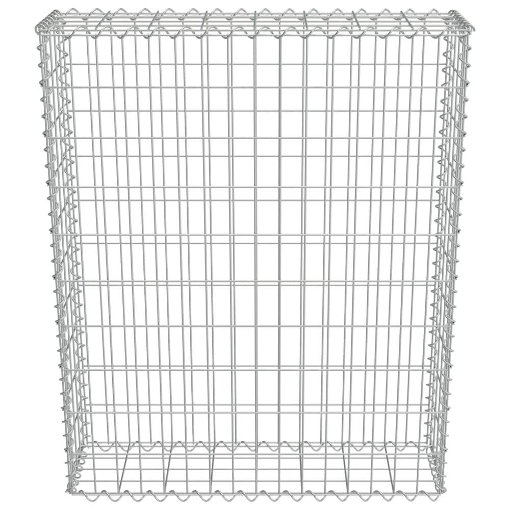 vidaXL Gabion Wall with Covers Galvanized Steel 31.5"x7.87"x39.4", 143577. Picture 4