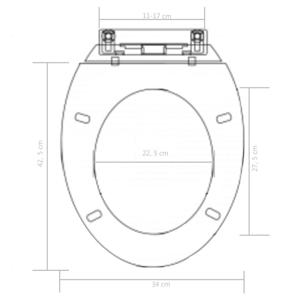 vidaXL Soft-close Toilet Seat with Quick-release Design Black, 145021. Picture 9