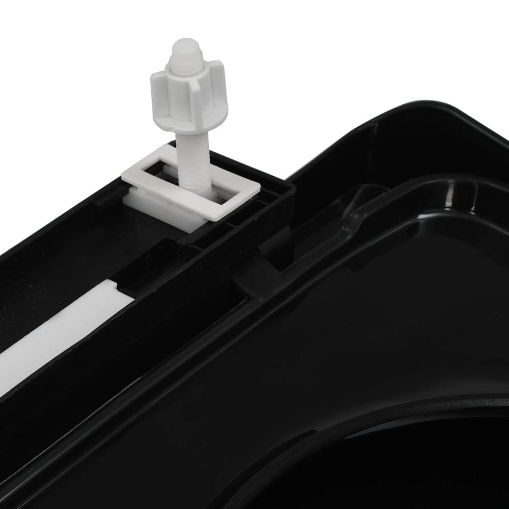 vidaXL Soft-close Toilet Seat with Quick-release Design Black, 145022. Picture 7