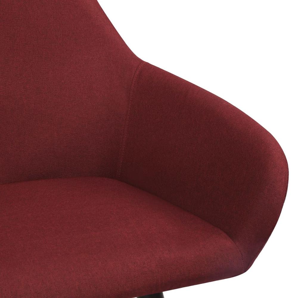 Dining Chairs 2 pcs Wine Red Fabric. Picture 4