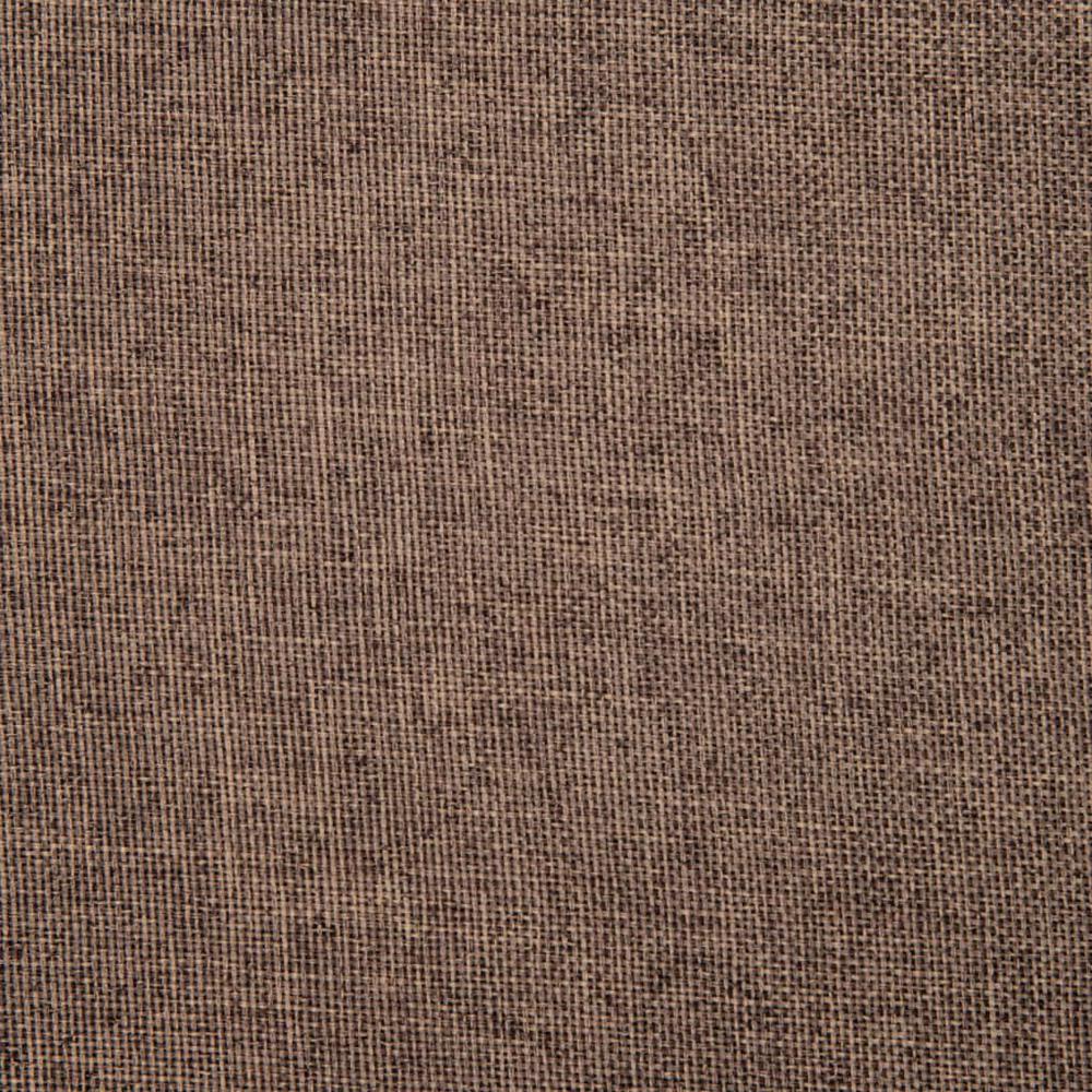 Swivel Dining Chair Brown Fabric. Picture 6