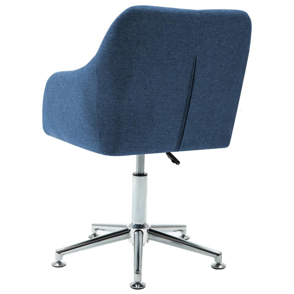 Swivel Dining Chair Blue Fabric. Picture 3