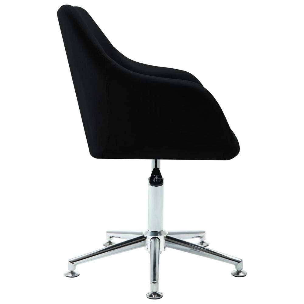 Swivel Dining Chair Black Fabric. Picture 2