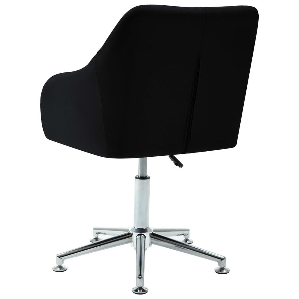 Swivel Dining Chair Black Fabric. Picture 3