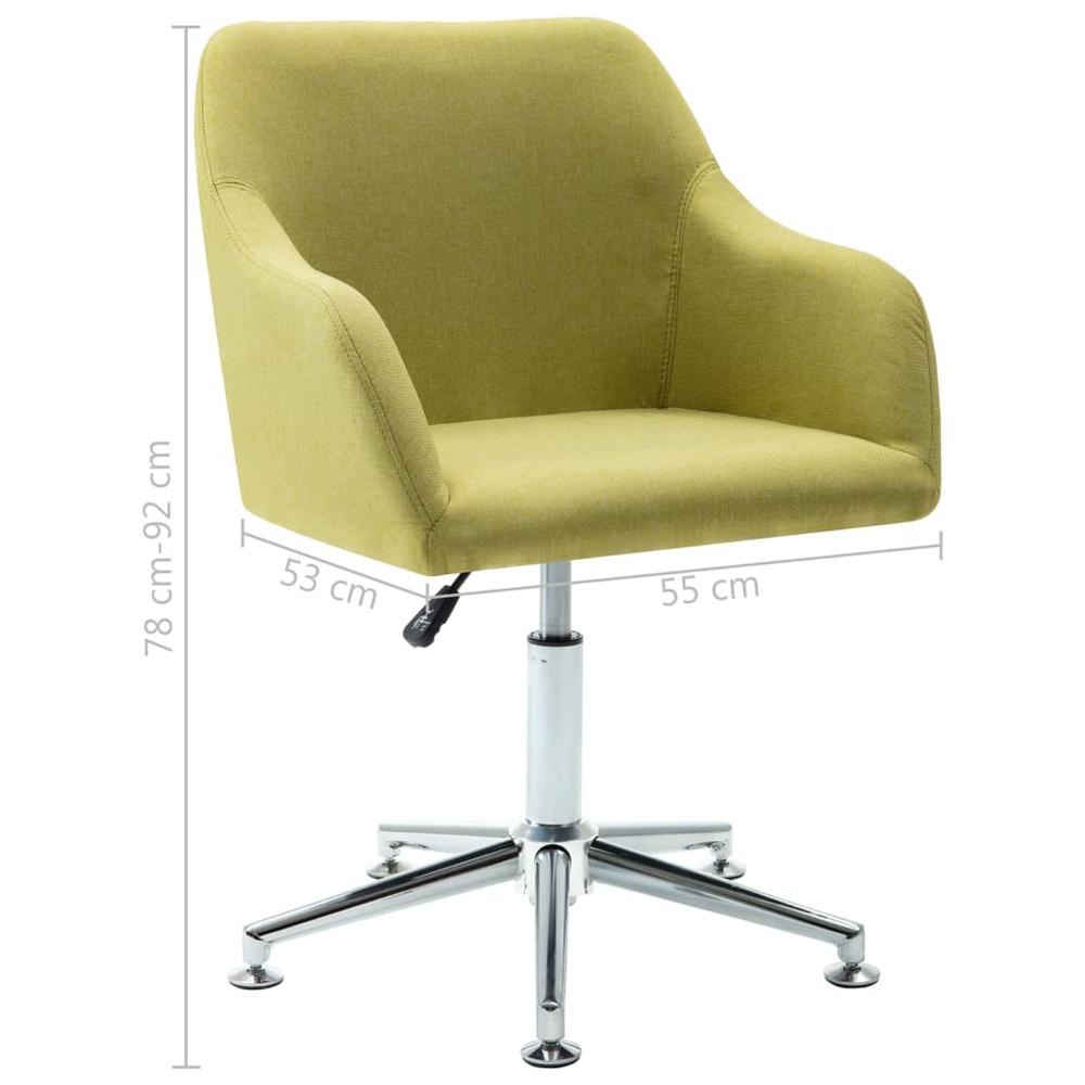 Swivel Dining Chairs 2 pcs Green Fabric. Picture 9