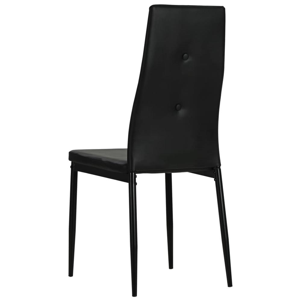 vidaXL Dining Chairs 4 pcs Black Faux Leather, 282110. Picture 7