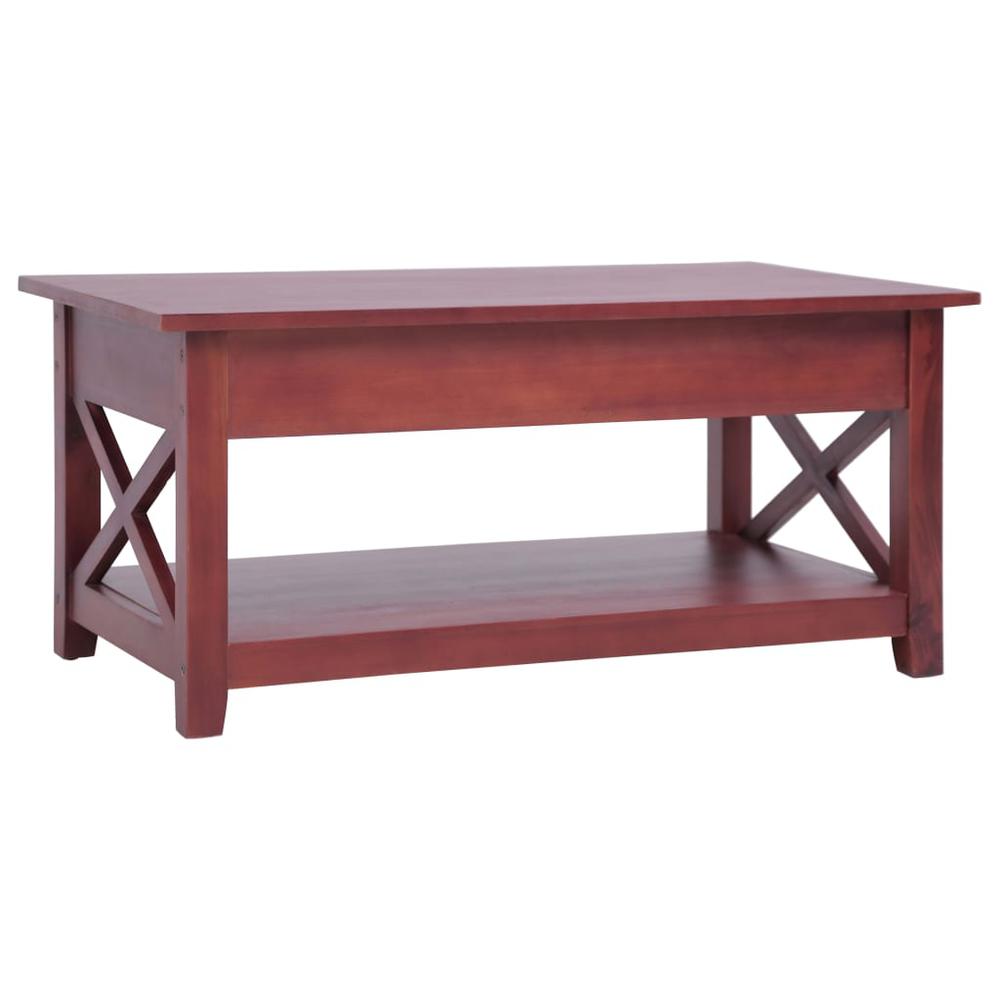 vidaXL Coffee Table Brown 39.4"x21.7"x18.1" Solid Mahogany Wood, 283837. Picture 3