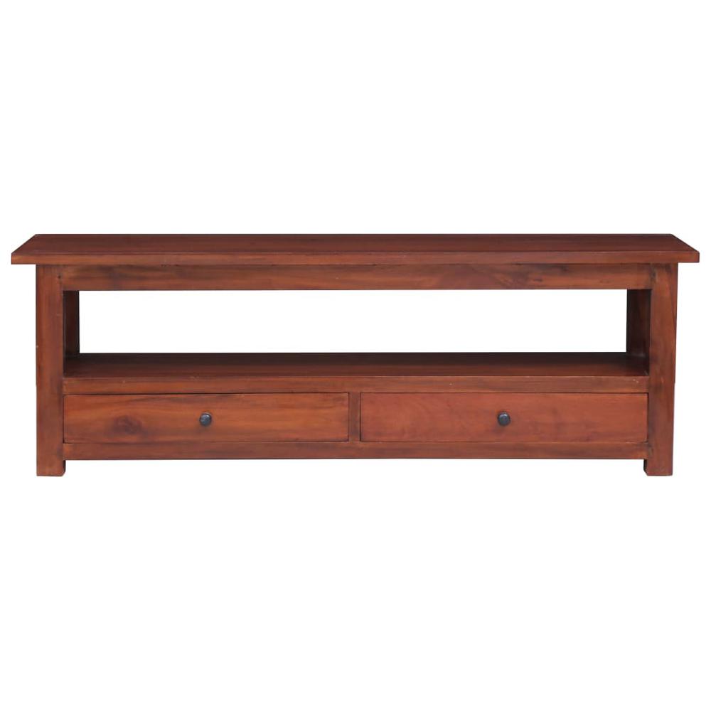 vidaXL TV Cabinet Brown 47.2"x11.8"x15.8" Solid Mahogany Wood, 283839. Picture 3