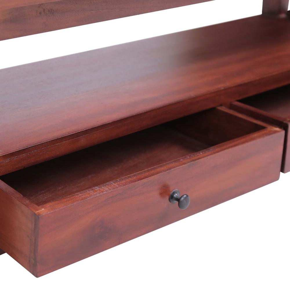 vidaXL TV Cabinet Brown 47.2"x11.8"x15.8" Solid Mahogany Wood, 283839. Picture 7