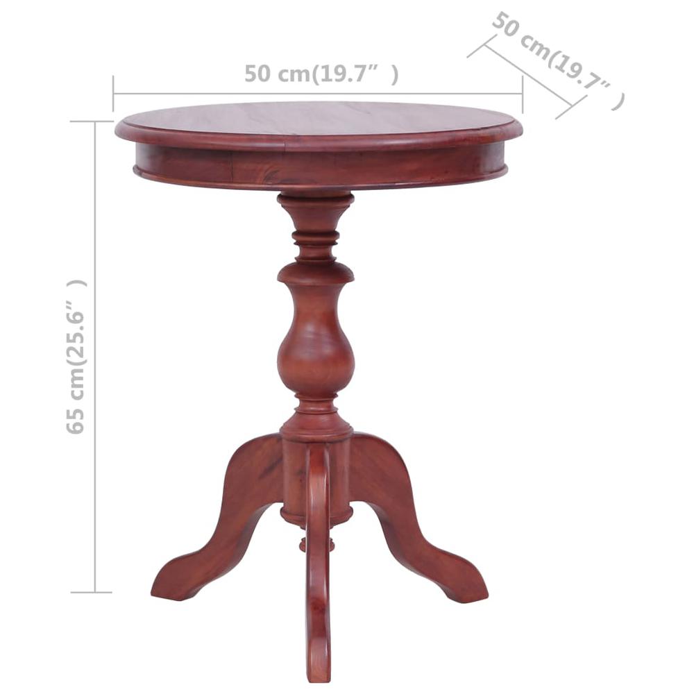 vidaXL Side Table Brown 19.7"x19.7"x25.6" Solid Mahogany Wood, 283845. Picture 5