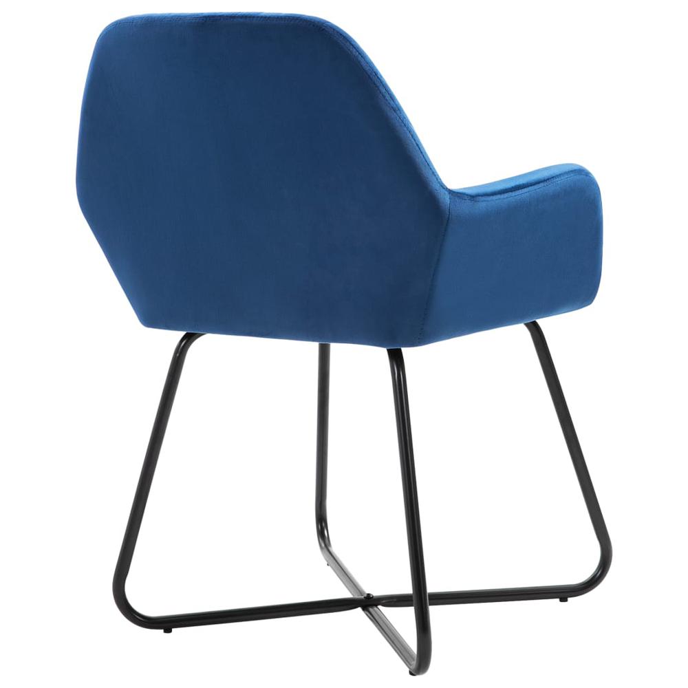 vidaXL Dining Chairs 2 pcs Blue Velvet, 249802. Picture 6