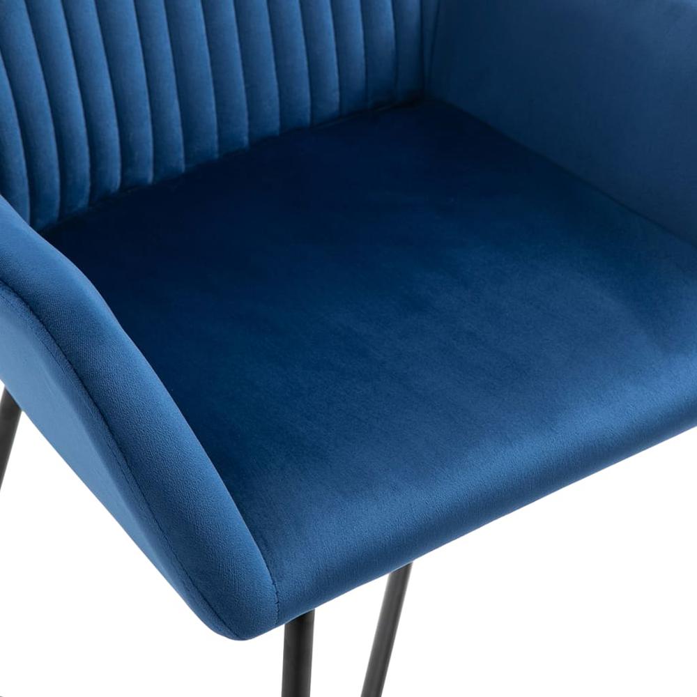 vidaXL Dining Chairs 2 pcs Blue Velvet, 249802. Picture 7