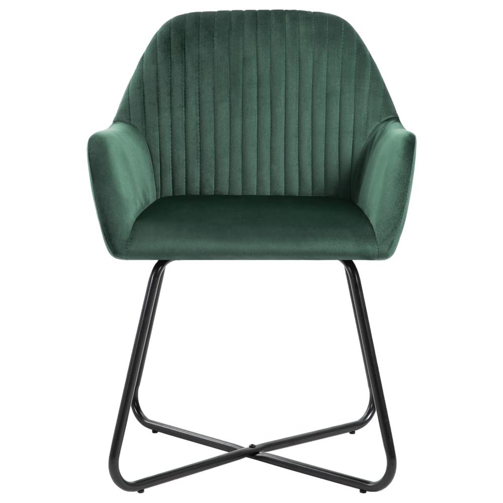 vidaXL Dining Chairs 2 pcs Green Velvet, 249803. Picture 4