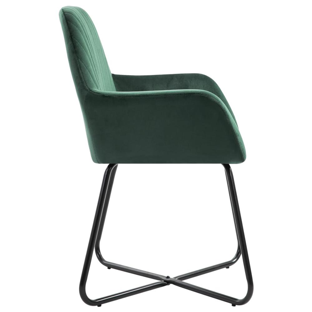 vidaXL Dining Chairs 2 pcs Green Velvet, 249803. Picture 5