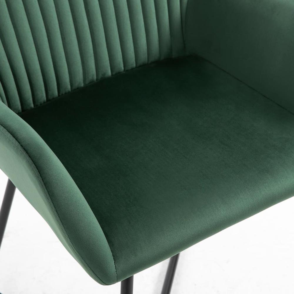 vidaXL Dining Chairs 2 pcs Green Velvet, 249803. Picture 7