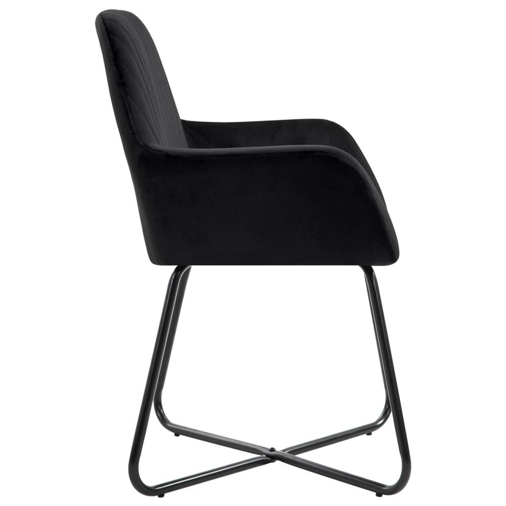 vidaXL Dining Chairs 2 pcs Black Velvet, 249805. Picture 5