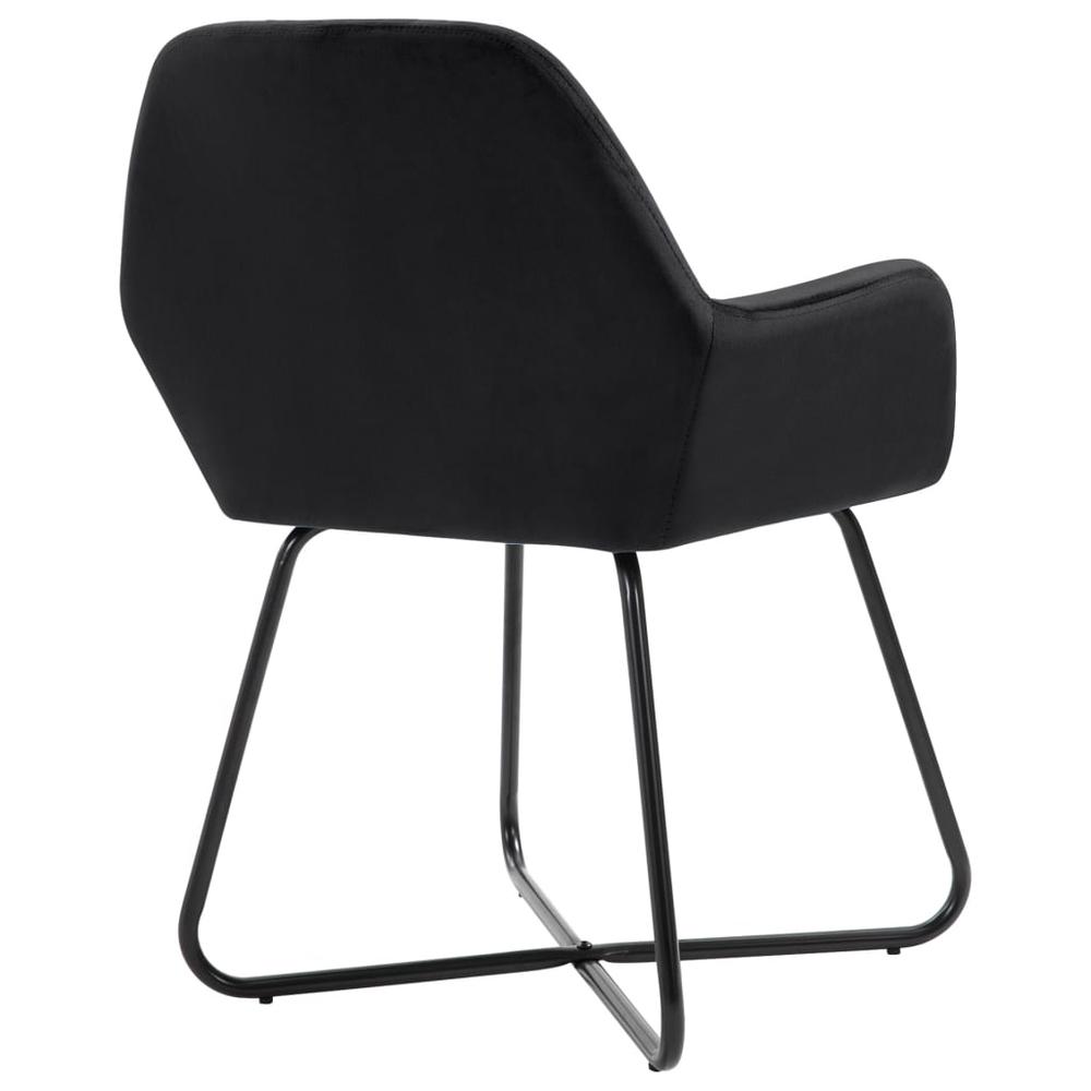 vidaXL Dining Chairs 2 pcs Black Velvet, 249805. Picture 6