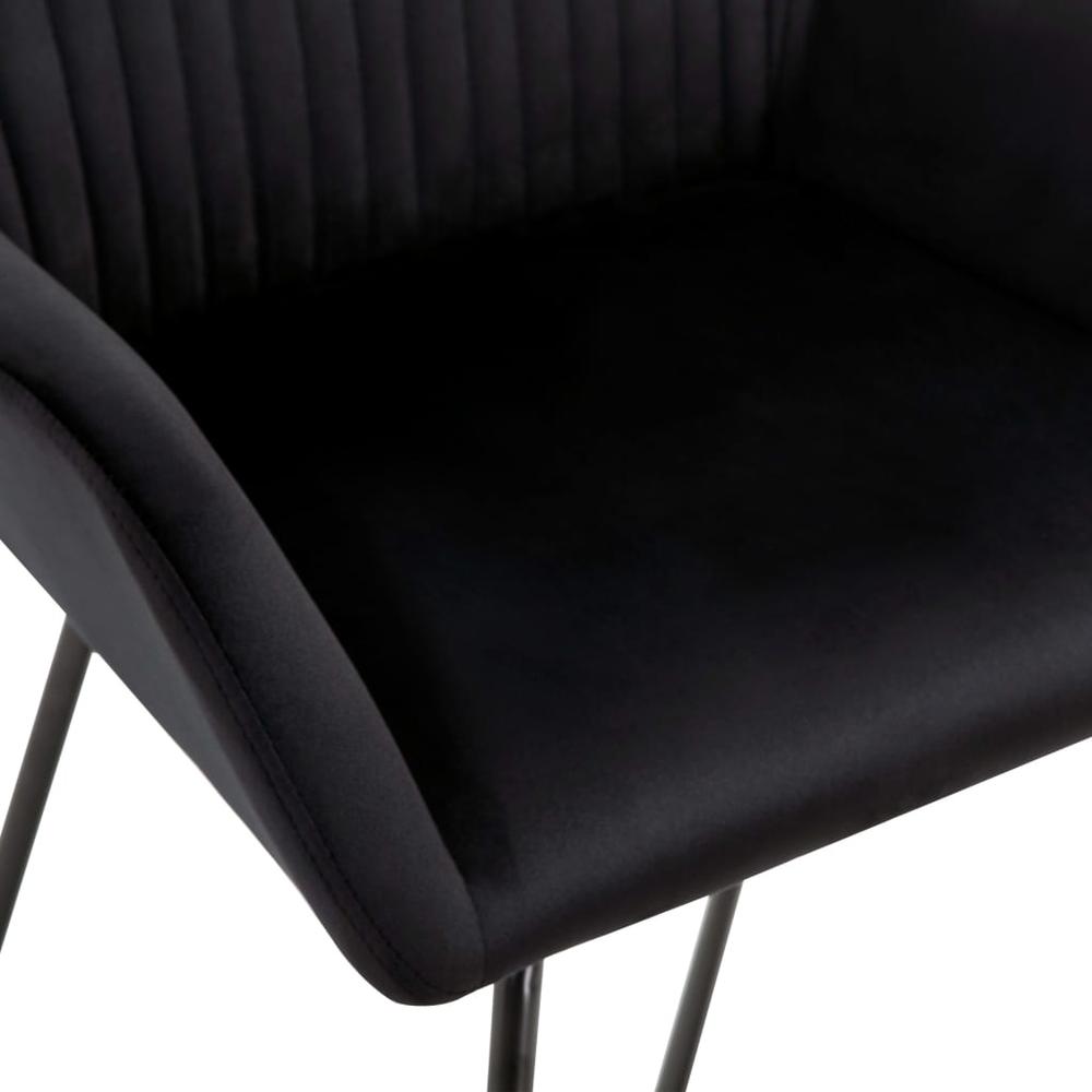 vidaXL Dining Chairs 2 pcs Black Velvet, 249805. Picture 7