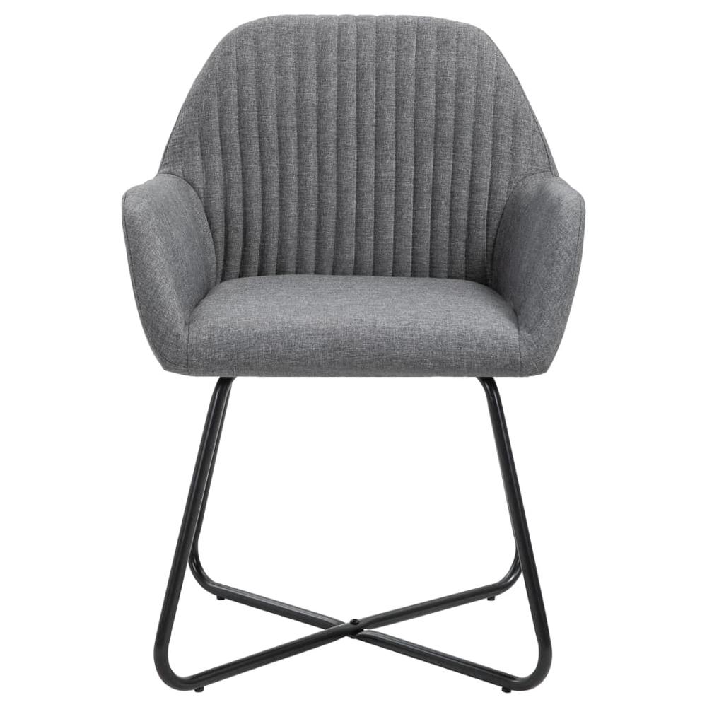 vidaXL Dining Chairs 2 pcs Dark Gray Fabric, 249808. Picture 4