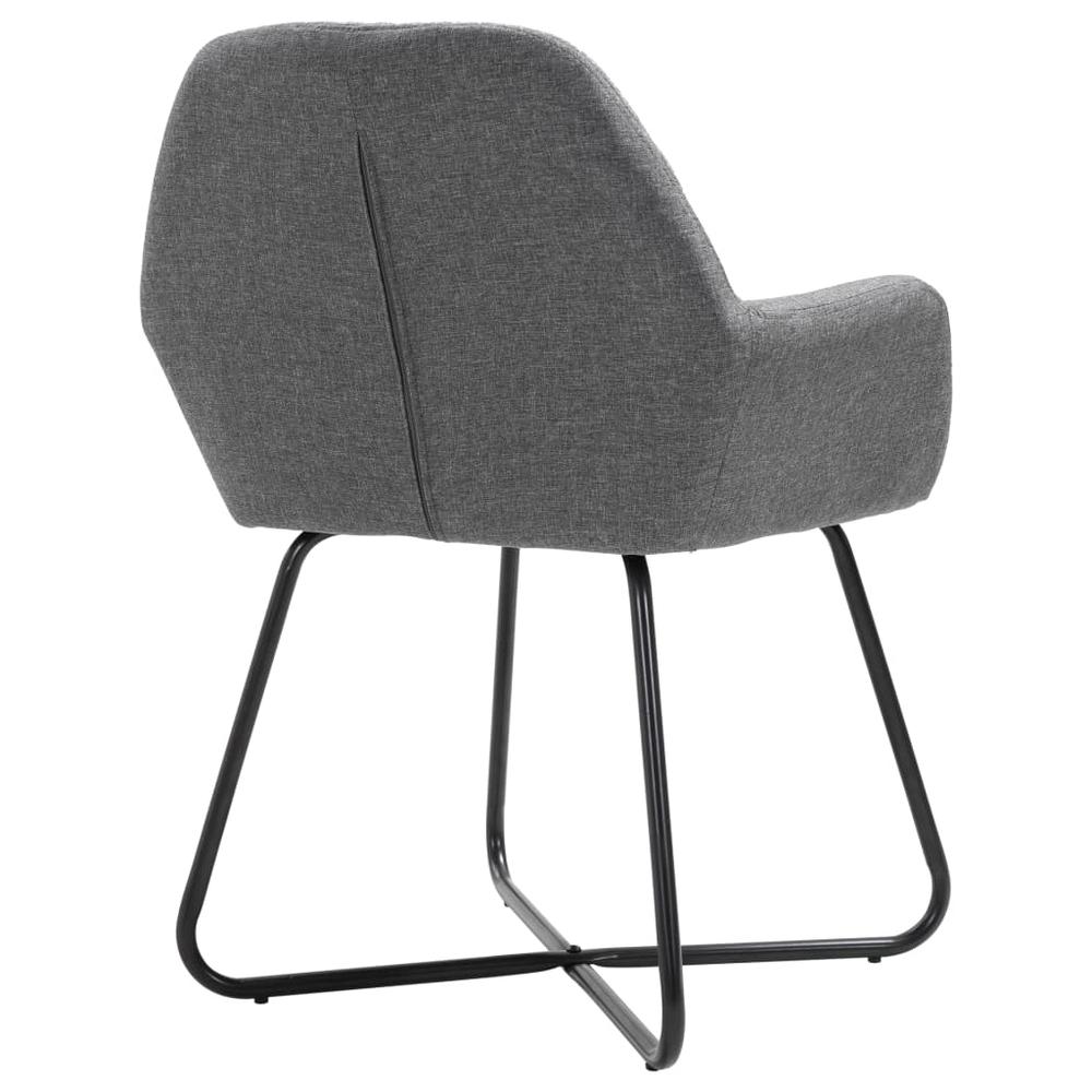 vidaXL Dining Chairs 2 pcs Dark Gray Fabric, 249808. Picture 6