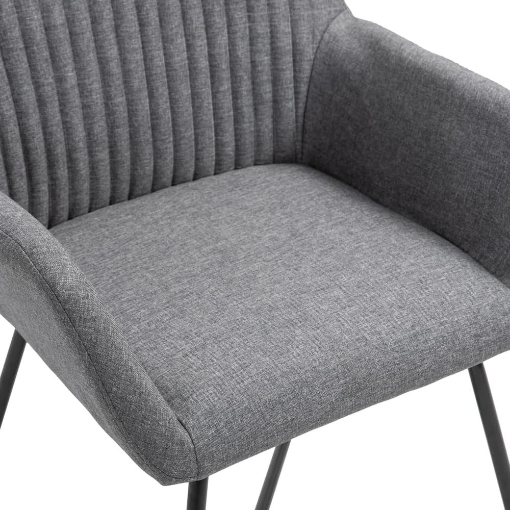 vidaXL Dining Chairs 2 pcs Dark Gray Fabric, 249808. Picture 7