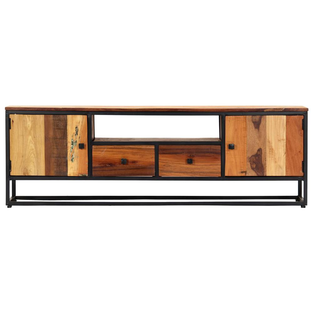 vidaXL TV Cabinet 47.2"x11.8"x15.8" Solid Reclaimed Wood and Steel, 282726. Picture 5