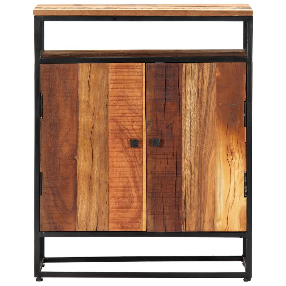 vidaXL Side Cabinet 23.6"x13.8"x29.9" Solid Reclaimed Wood and Steel, 282727. Picture 4