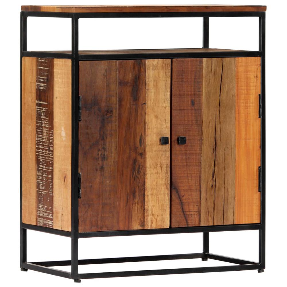 vidaXL Side Cabinet 23.6"x13.8"x29.9" Solid Reclaimed Wood and Steel, 282727. Picture 7