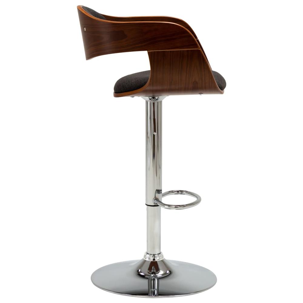 Bar Stool Gray Bent Wood and Fabric. Picture 2