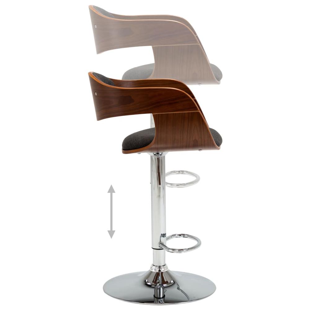 Bar Stool Gray Bent Wood and Fabric. Picture 4