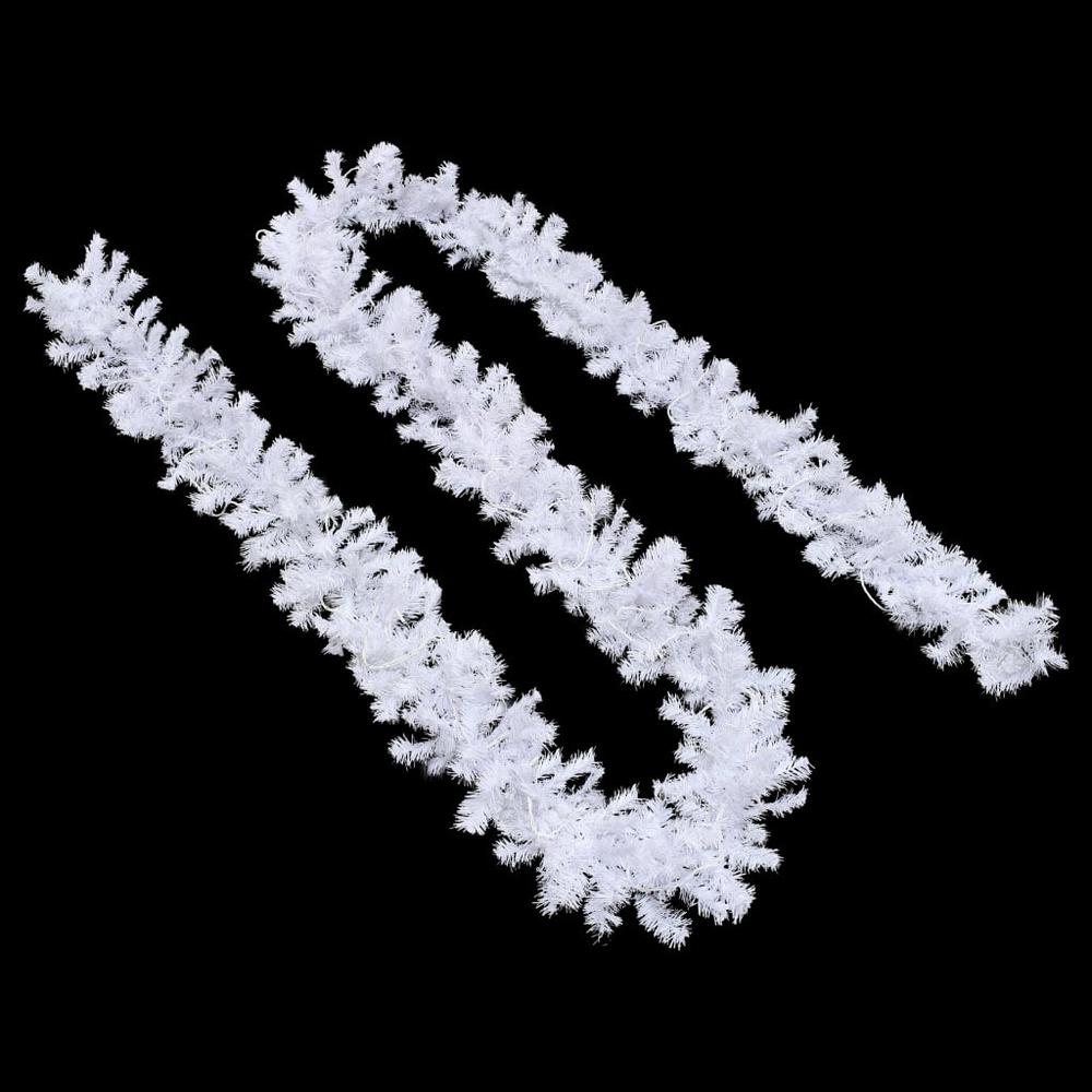 vidaXL Christmas Garland with LED Lights 197" White. Picture 5