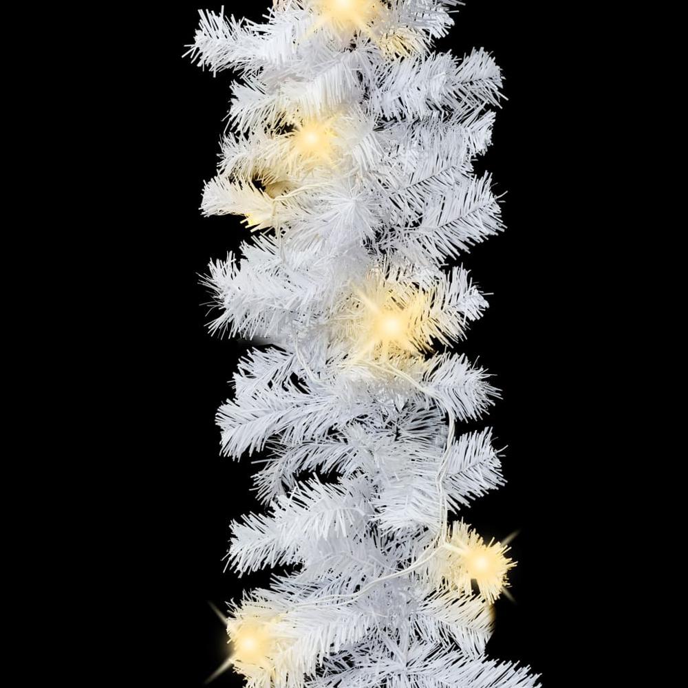 vidaXL Christmas Garland with LED Lights 197" White. Picture 7