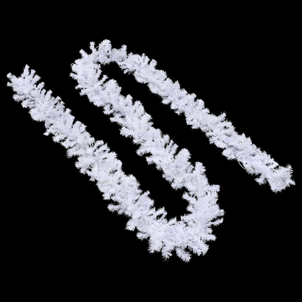 vidaXL Christmas Garland with LED Lights 787.4" White. Picture 5