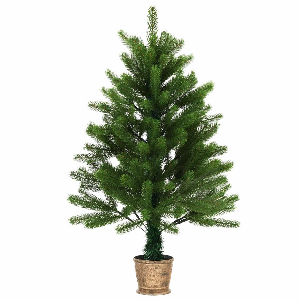 vidaXL Artificial Christmas Tree Lifelike Needles 35.4" Green, 284327. Picture 3