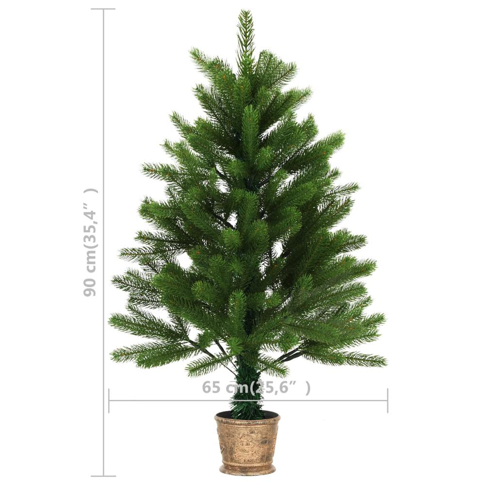 vidaXL Artificial Christmas Tree Lifelike Needles 35.4" Green, 284327. Picture 7