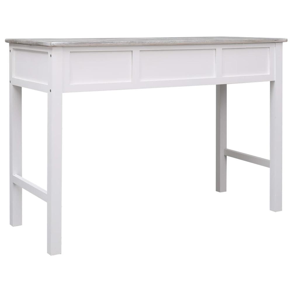 vidaXL Writing Desk Gray 43.3"x17.7"x29.9" Wood, 284153. Picture 5