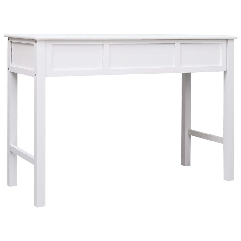 vidaXL Writing Desk White 43.3"x17.7"x29.9" Wood, 284155. Picture 5