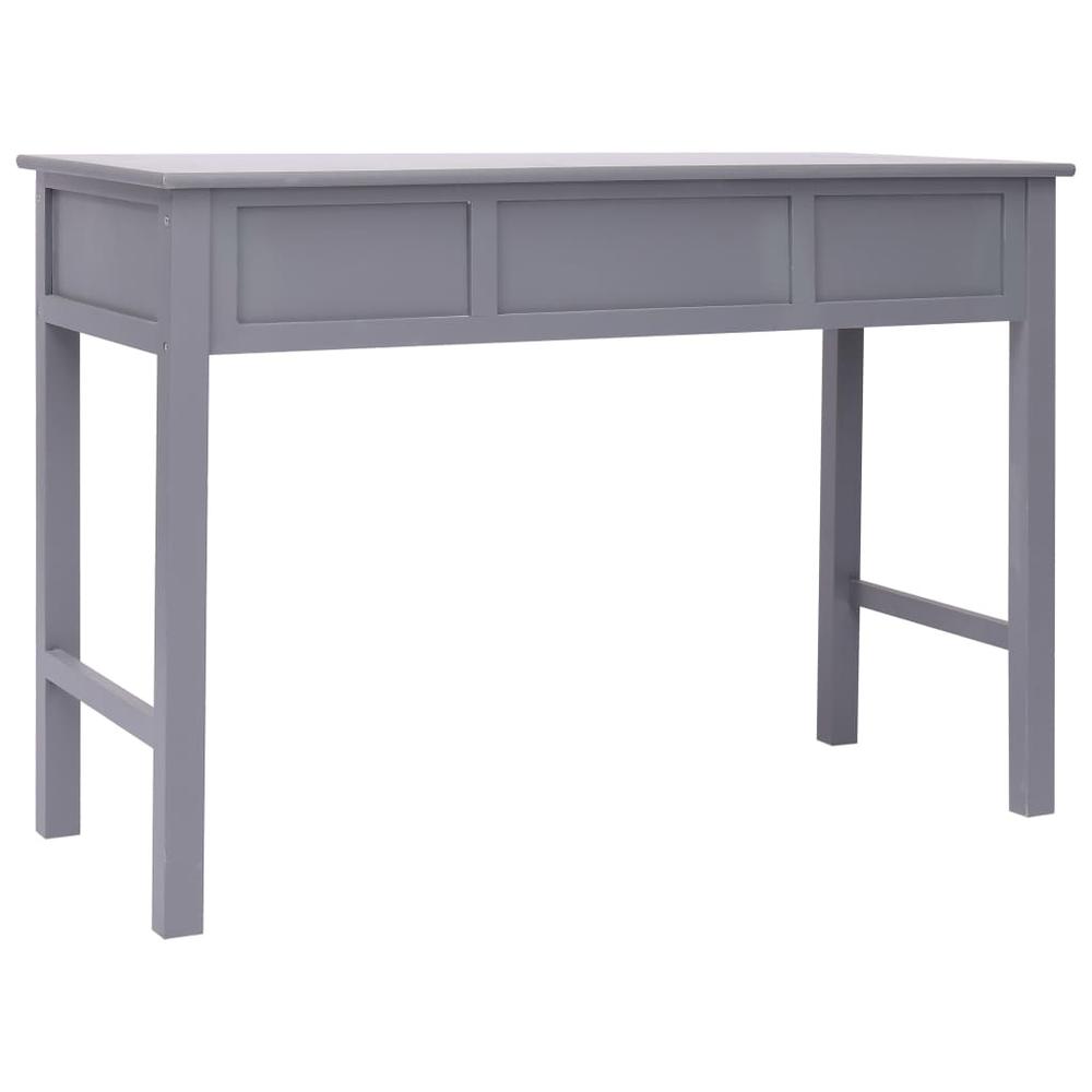 vidaXL Writing Desk Gray 43.3"x17.7"x29.9" Wood, 284156. Picture 4