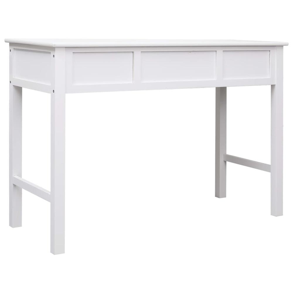 vidaXL Writing Desk White 43.3"x17.7"x29.9" Wood, 284157. Picture 5