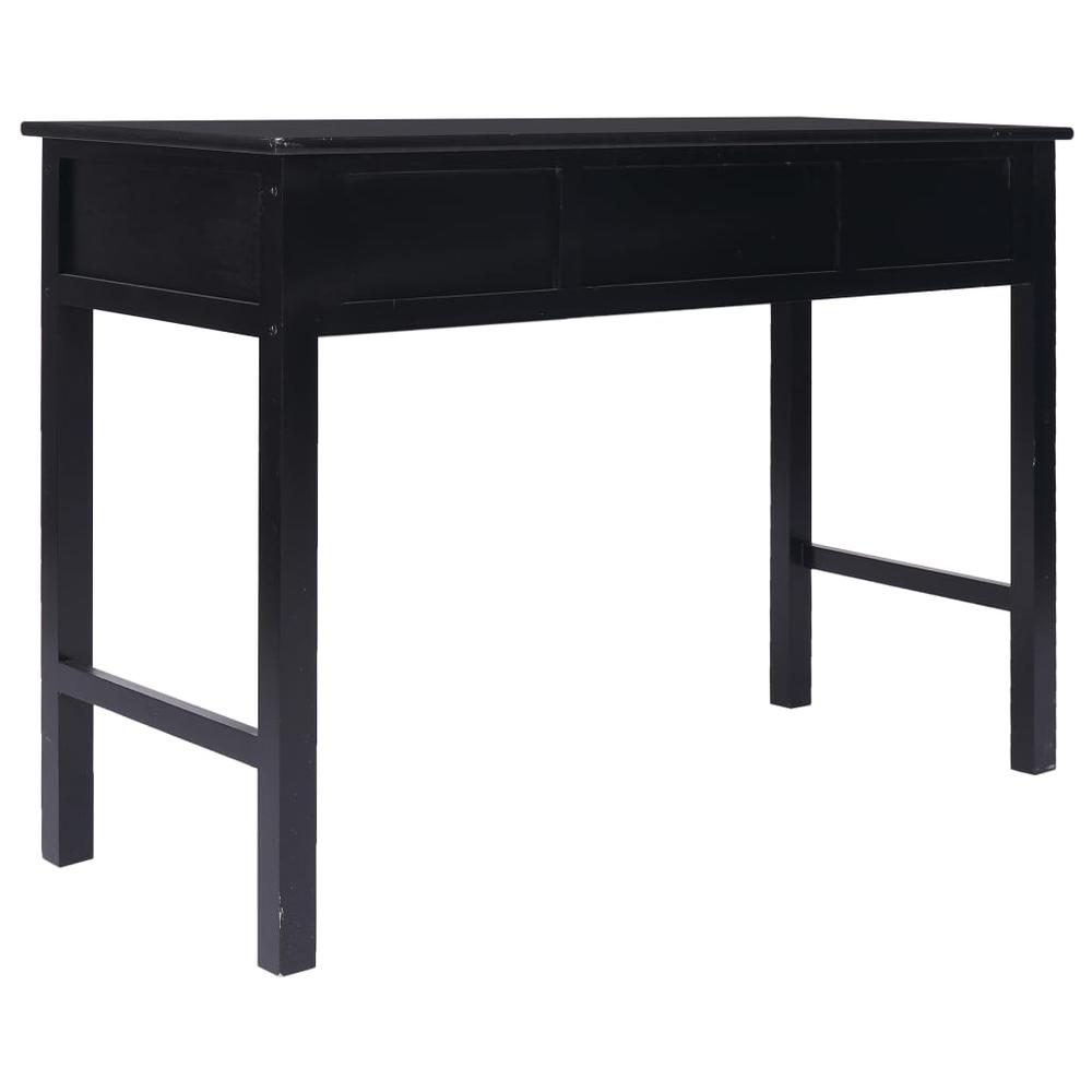 vidaXL Writing Desk Black 43.3"x17.7"x29.9" Wood, 284158. Picture 5