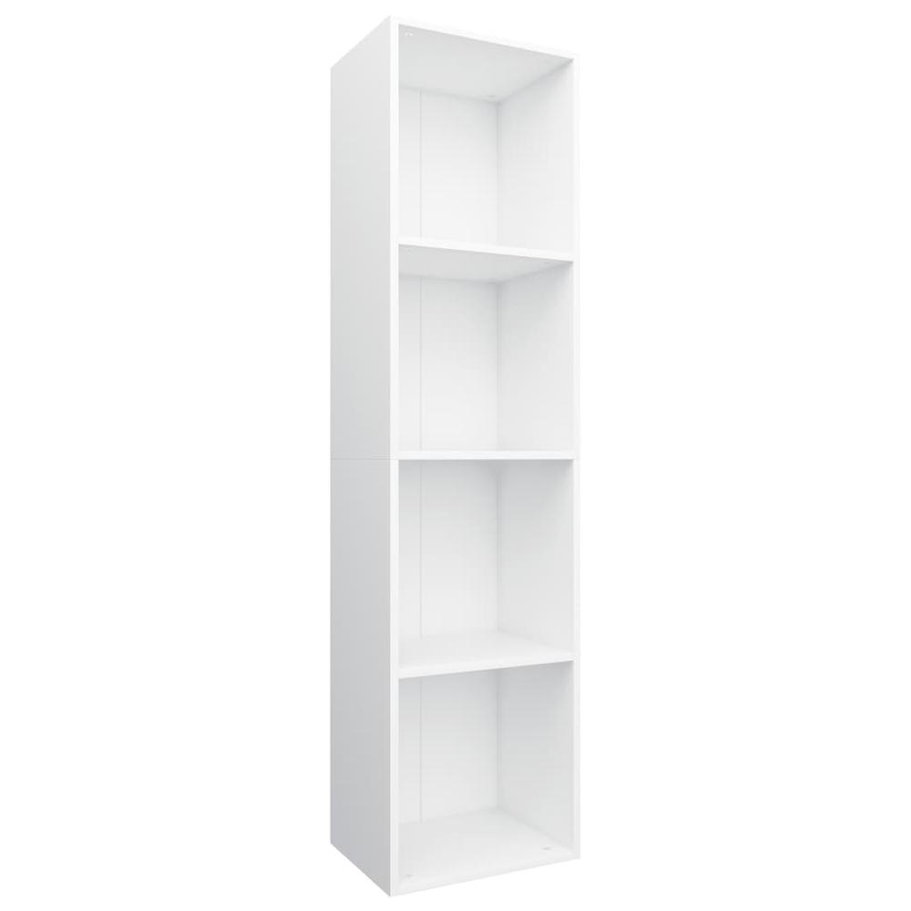 vidaXL Book Cabinet/TV Cabinet White 14.2"x11.8"x56.3" Chipboard, 800144. Picture 2