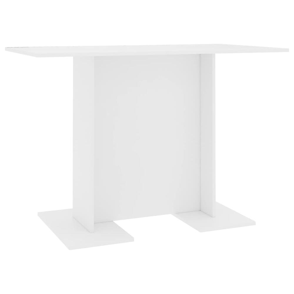 vidaXL Dining Table White 43.3"x23.6"x29.5" Chipboard, 800243. Picture 2