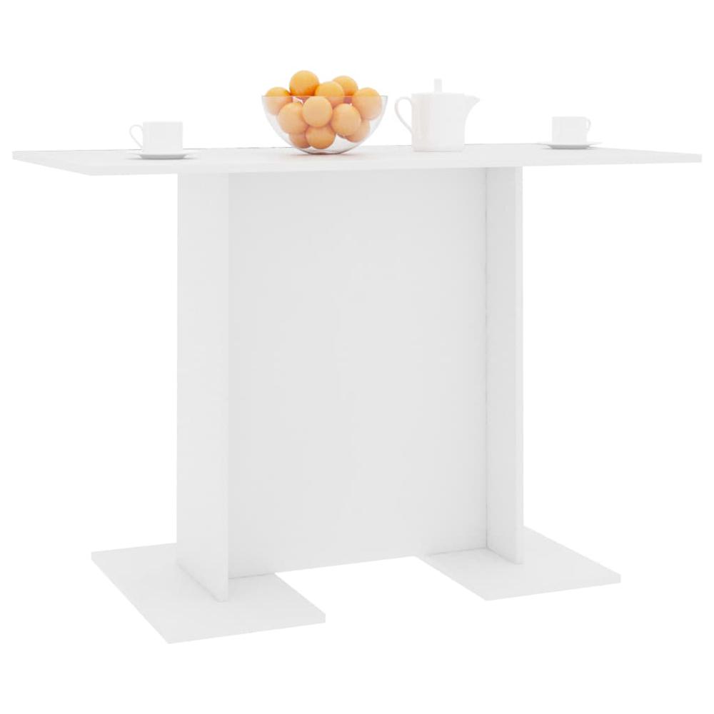 vidaXL Dining Table White 43.3"x23.6"x29.5" Chipboard, 800243. Picture 3